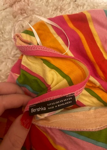 Çok Renkli Bağlamalı Üst Bershka - Görsel 3