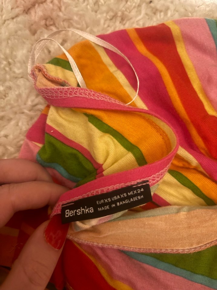 Çok Renkli Bağlamalı Üst Bershka - Görsel 3