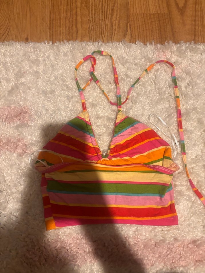 Çok Renkli Bağlamalı Üst Bershka - Görsel 2