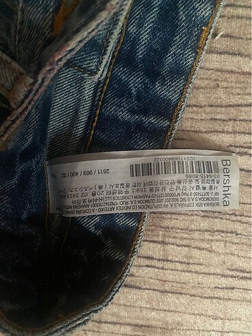 xs Beden mavi Renk bershka yırtık mini kot şort