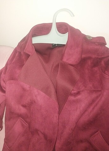 xl Beden Süet bordo trençkot