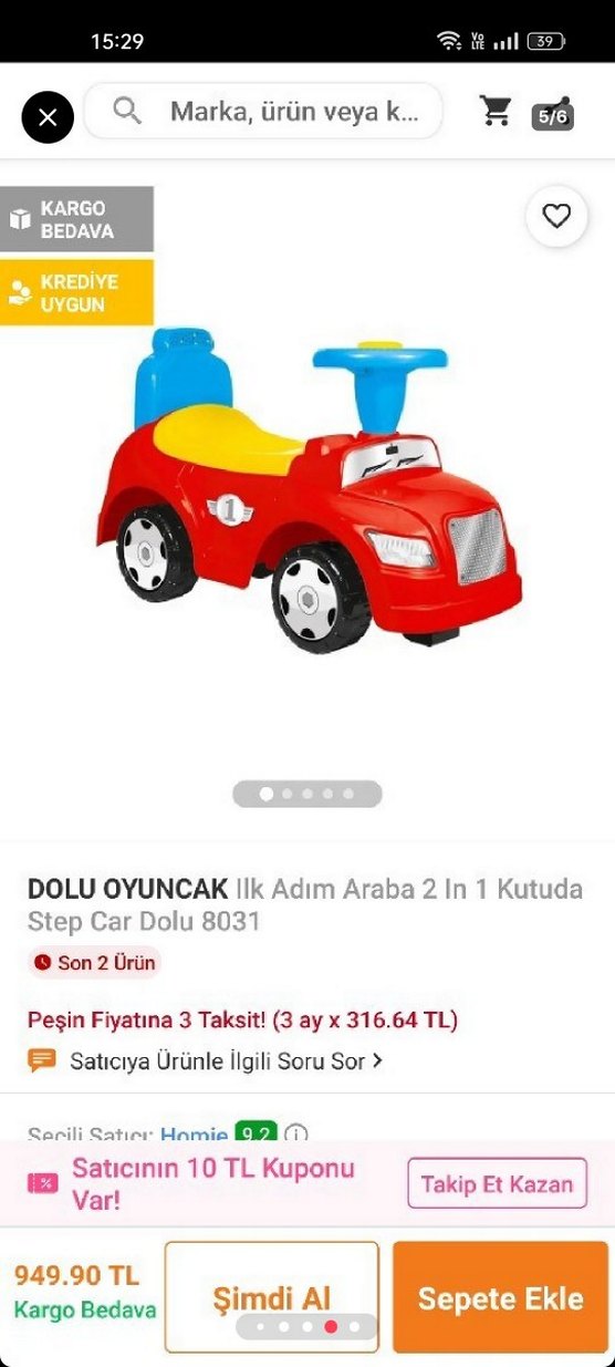 Renkli Oyuncak Araba - Görsel 5