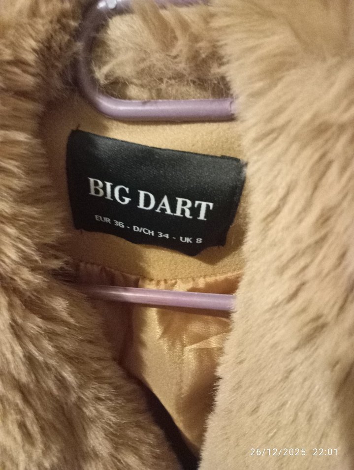 Kahverengi Kürklü Kadın Kaban - Görsel 3