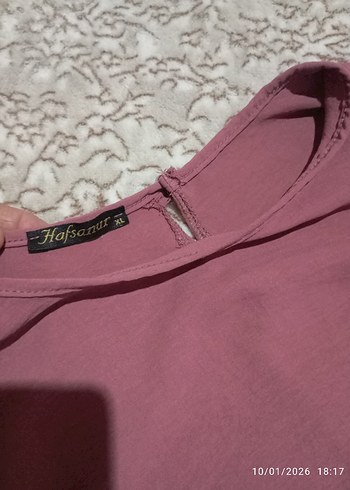 Bordo Düğmeli Uzun Kollu Kadın Tunik - Görsel 2