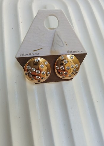 Accessorize Altın Renkli Mini Pullu Küpe