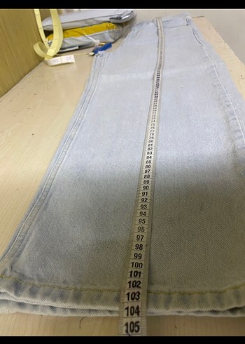 Buz mavisi straight / baggy Kadın Jean - Görsel 3