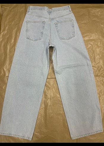Buz mavisi straight / baggy Kadın Jean - Görsel 2