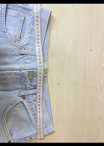 Buz mavisi straight / baggy Kadın Jean - Görsel 4