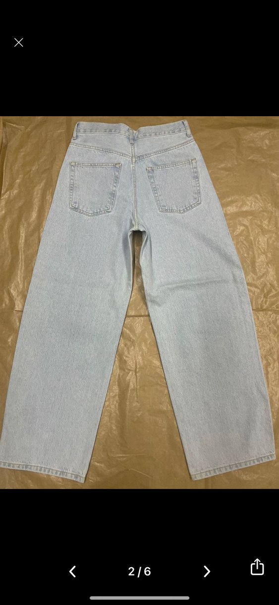 Buz mavisi straight / baggy Kadın Jean - Görsel 2