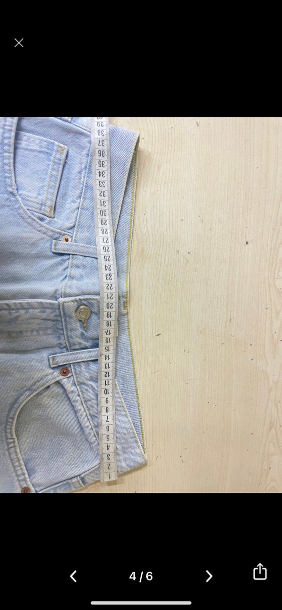 Buz mavisi straight / baggy Kadın Jean - Görsel 4