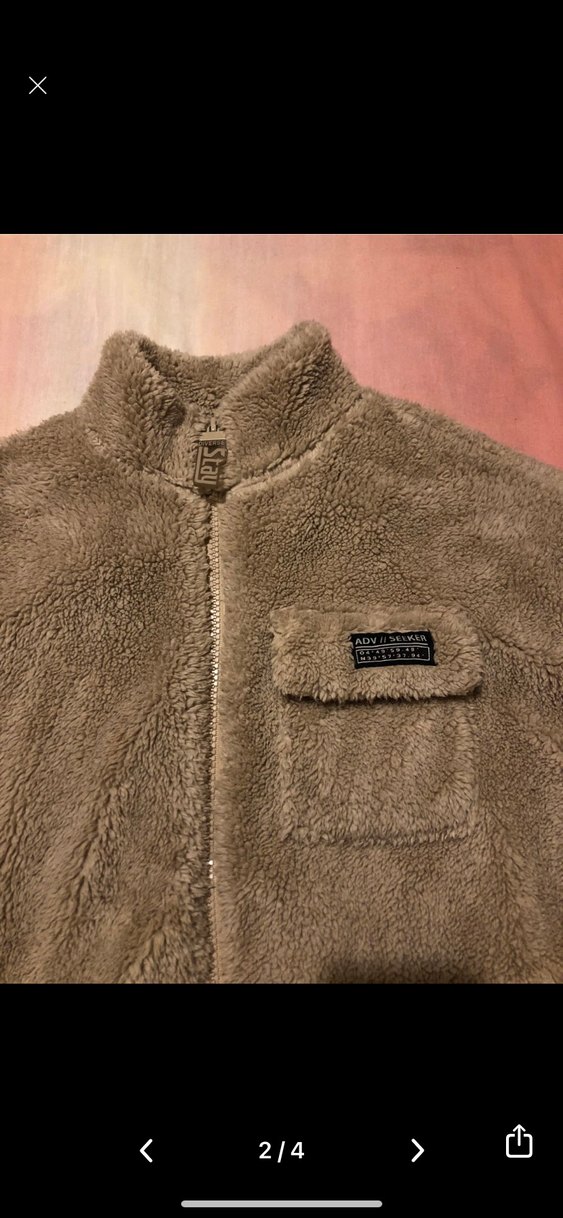 Bej Uzun Kollu Kısa Peluş Mont - Görsel 2