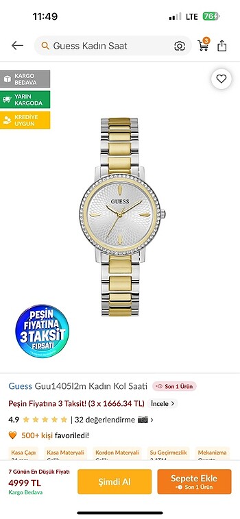 Guess Guess saat yeni sezon