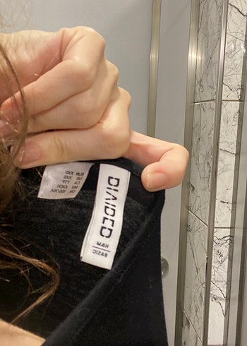 Siyah Kısa Kollu Crop Top H&M - Görsel 2