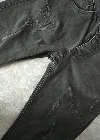 s/m Beden Gri Regular Fit Düğmeli Erkek Kot Pantolon