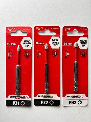 MİLWAUKEE BİTS UC 90MM PZ1,PH2 VE PZ2
