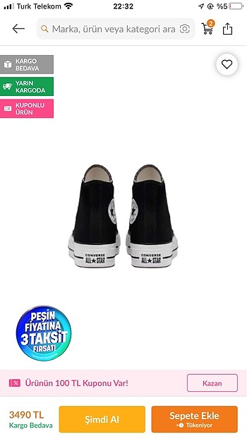 38 Beden Converse All Star Chuck Taylor