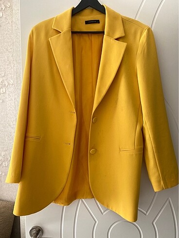 36 Beden sarı Renk Blazer ceket