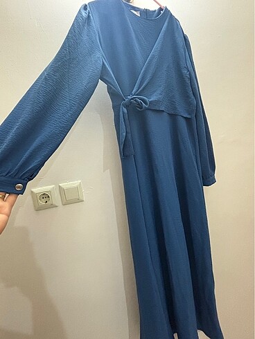 40 Beden İndigo elbise
