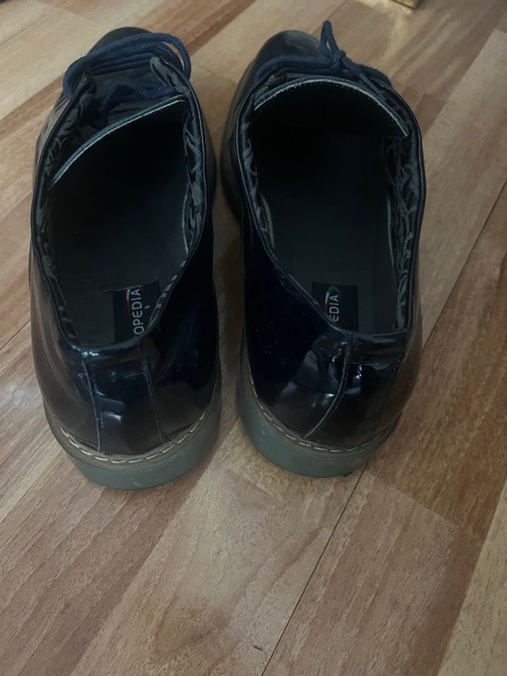 Siyah Parlak Rugan Erkek Klasik Ayakkabı - Görsel 3