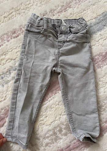 Düğmeli Gri Erkek Kot Pantolon