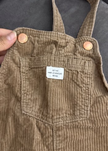 H&M Erkek Çocuk Keten Kahverengi Askılı Tulum