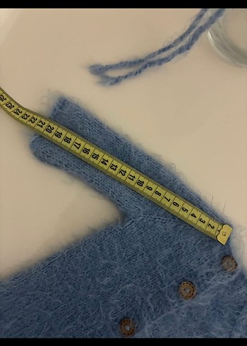 Mavi Örgü Bebek Tulum ve Şapka Seti - Görsel 6