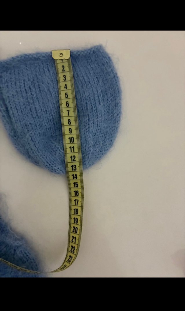 Mavi Örgü Bebek Tulum ve Şapka Seti - Görsel 4