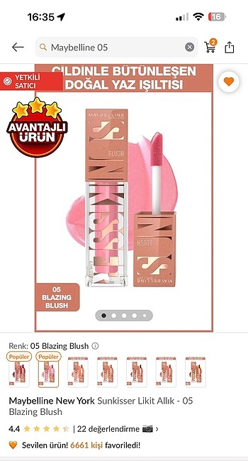 Maybelline Sunkisser Blush 05