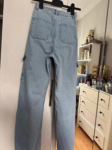 xs Beden mavi Renk Bershka kargo pantolon