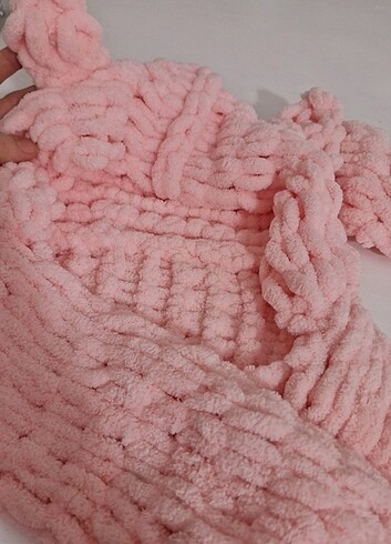 puffy ayıcıklı atkili sapka - Görsel 3