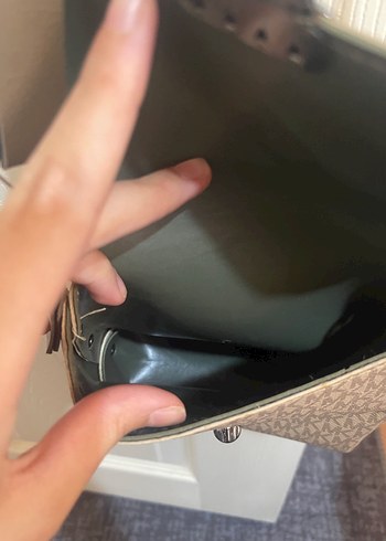 Bej Desenli Deri Kadın Çanta - Görsel 3