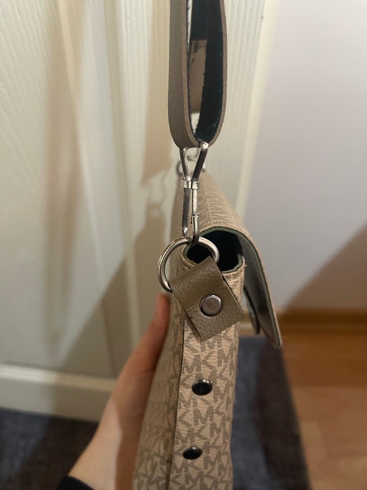 Bej Desenli Deri Kadın Çanta - Görsel 5