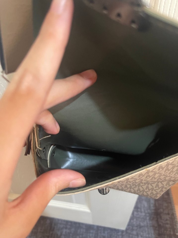 Bej Desenli Deri Kadın Çanta - Görsel 3