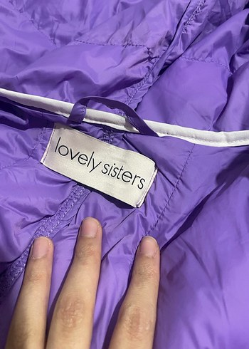 Mor Kapüşonlu Uzun Kadın Yelek - Görsel 3