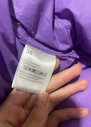 Mor Kapüşonlu Uzun Kadın Yelek - Görsel 4