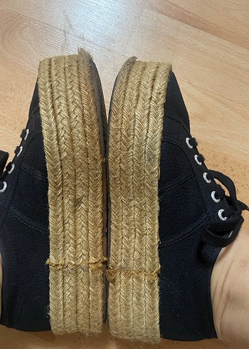 Siyah Platform Topuklu Kadın Spor Ayakkabı - Görsel 6