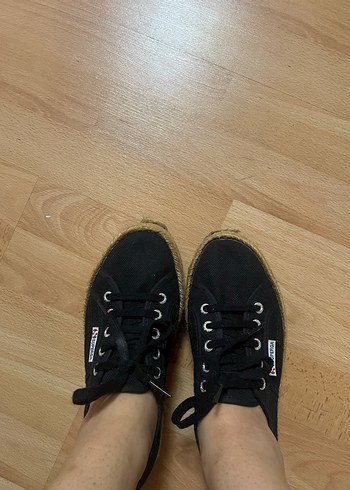 Siyah Platform Topuklu Kadın Spor Ayakkabı - Görsel 2