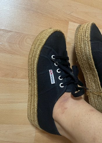 Siyah Platform Topuklu Kadın Spor Ayakkabı - Görsel 4