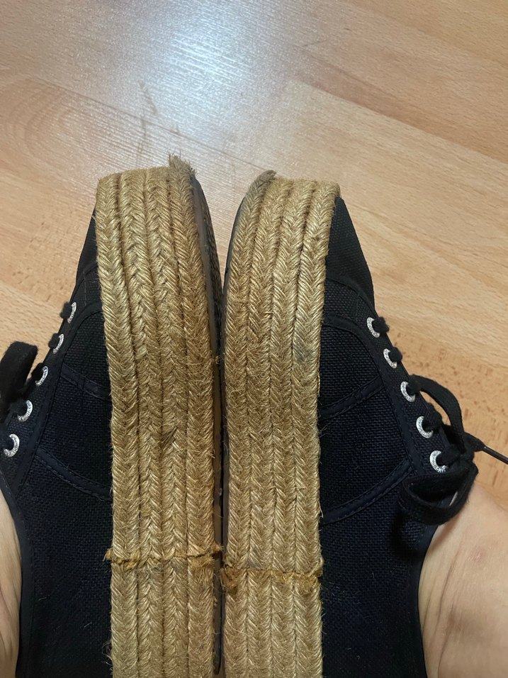 Siyah Platform Topuklu Kadın Spor Ayakkabı - Görsel 5