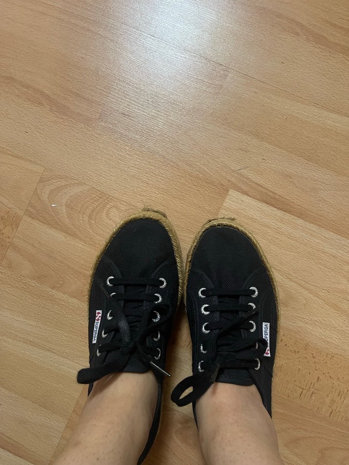 Siyah Platform Topuklu Kadın Spor Ayakkabı - Görsel 2