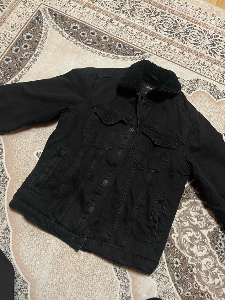 Lcw Düğmeli Siyah Erkek Ceket mont - Görsel 5