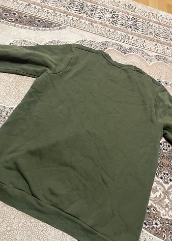 Erkek Haki Basic Sweatshirt - Görsel 5