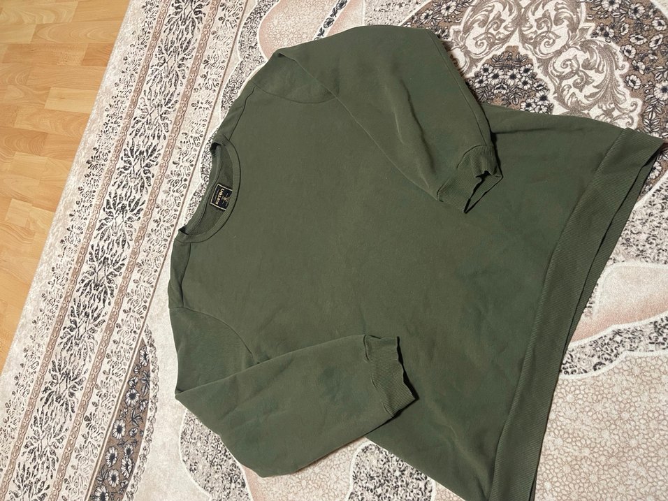 Erkek Haki Basic Sweatshirt - Görsel 2