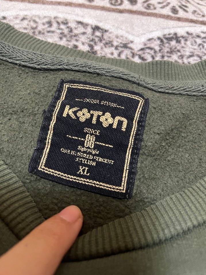 Erkek Haki Basic Sweatshirt - Görsel 3