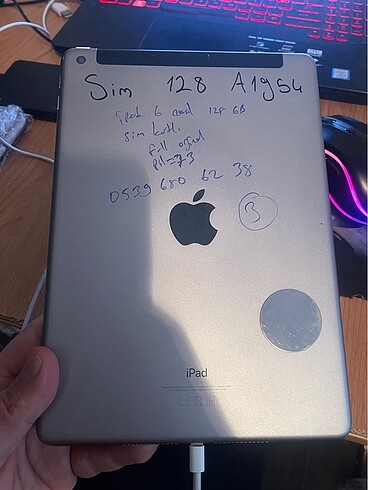 İpad 6 nesil 128 GB full orjinal hatlı