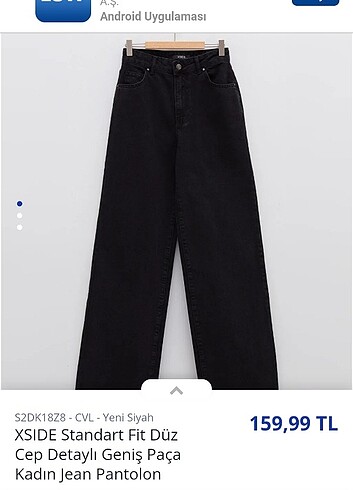 Lcw siyah wide leg jean 