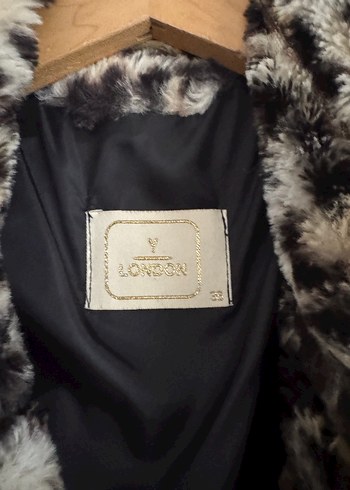 Leopar Desenli Kadın Peluş Kaban - Görsel 5