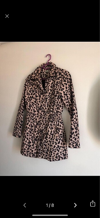 Leopar desen trençkot