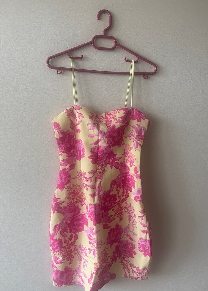 İp askılı mini elbise - Görsel 2