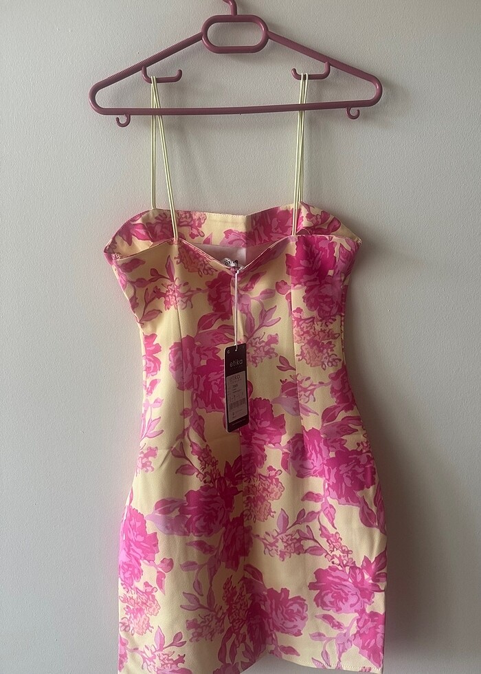 İp askılı mini elbise - Görsel 3